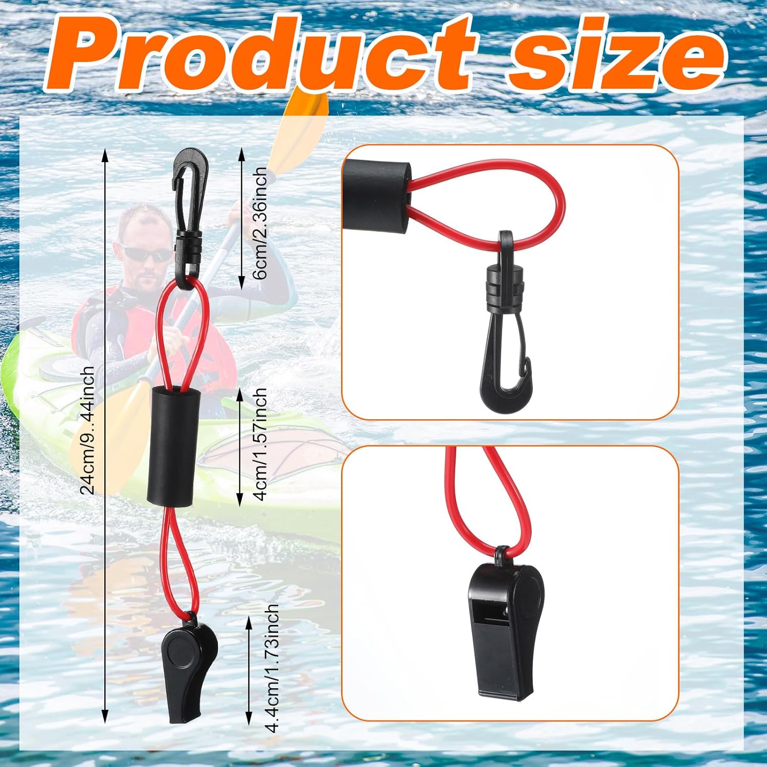 Whistle with Lanyard for Safety Boat Whistle Coast Guard Approved Float Boat Marine Camping Hiking Hunting Fishing Survival Rescue Signaling ski Accessories
