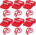 Halloween Guard Visor Hat Emergency Whistles with Lanyard Red Guard Hat Sun Visor Caps for Men and Women Costume