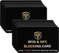 SaiTech IT 10 Pack RFID Blocking Card, One Card Protects Entire Wallet Purse, NFC Contactless Bank Debit Credit Card Protector ID ATM Guard Card Blocker–(Black)