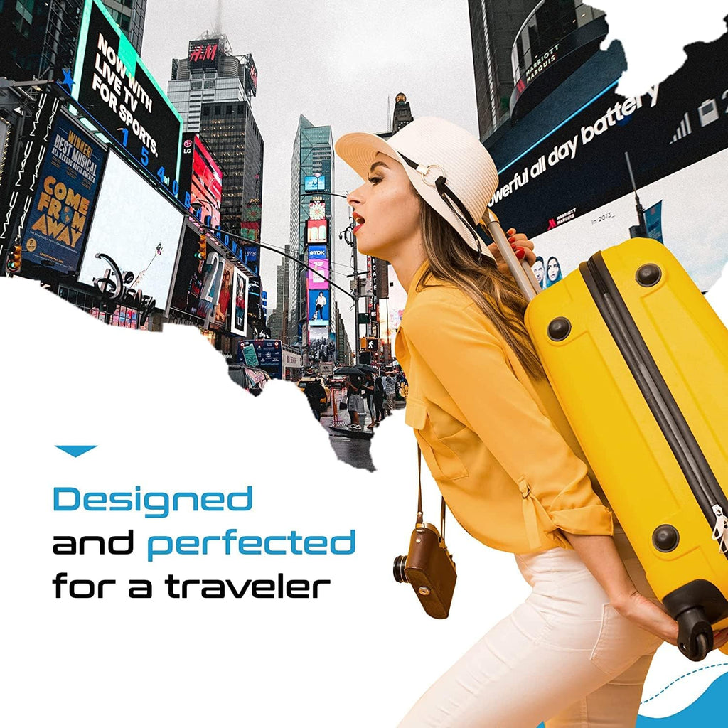 Ceptics Adapter Plug Set for World Wide International Travel Use - Grounded Safe - Works with Cell Phones, Chargers, Batteries, Camera, and More