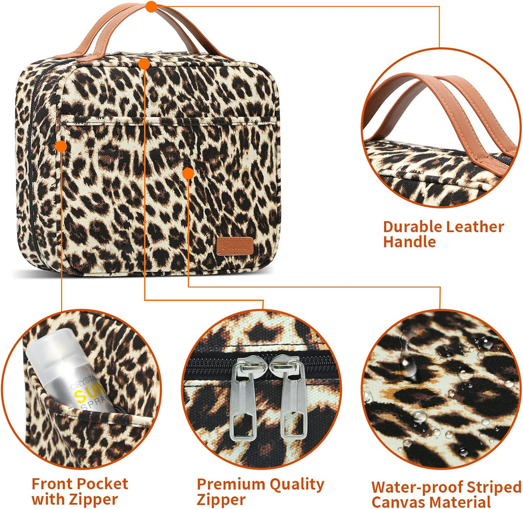 Hanging Travel Toiletry Bag,Large Capacity Cosmetic Travel Toiletry Organizer for Women with 4 Compartments & 1 Sturdy Hook,Perfect for Travel/Daily Use/Christmas