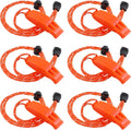 JULBEAR 6PCS Safety Survival Whistles with Adjustable Reflective Lanyard Emergency Plastic Whistle Marine Whistle