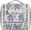 Narwey Hanging Toiletry Bag for Women Travel Makeup Bag Organizer Toiletries Bag for Cosmetics Essentials Accessories (Large, Elephant)