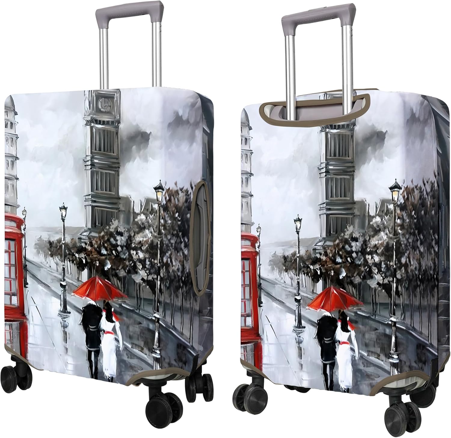 Travel Luggage Cover Suitcase Protector Fits 18-32 Inch Wheel Covers PatternedTravel Related Items Flower Luggage Protector Elastic M