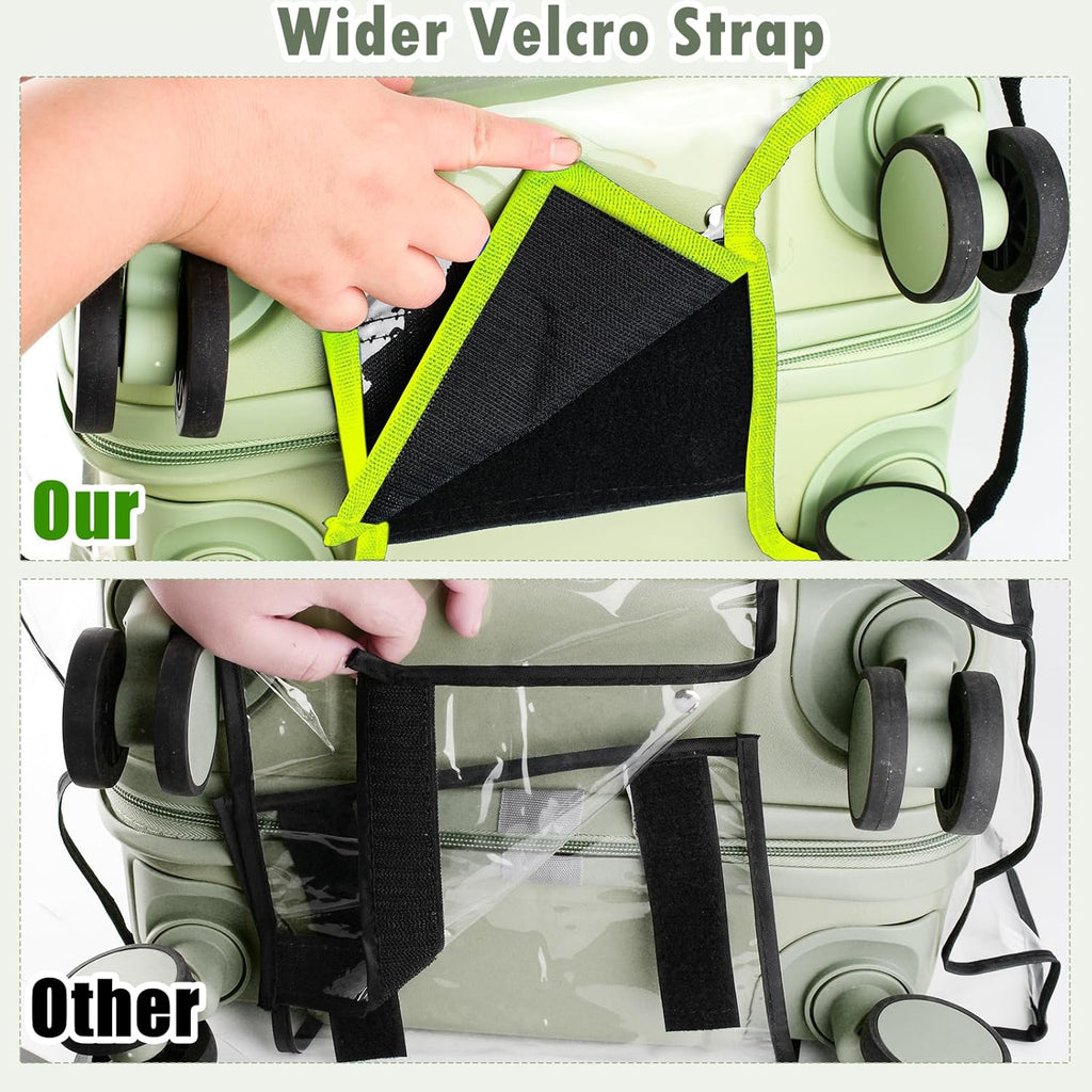 3 Pcs Thicken Clear Luggage Cover Protector, 20" 24" 28" Clear Luggage Covers for Suitcase Waterproof Dustproof Anti-scratch Travel Suitcase Covers Case for Wheeled Luggage