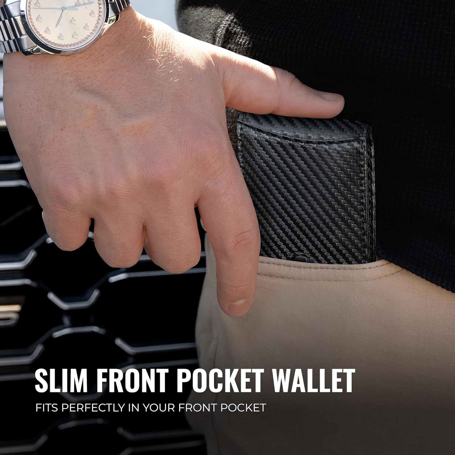 Kingly Cash Pocket Slim Wallet for Men - RFID Blocking Leather Card Holder - Minimalist Men’s Wallet for Front Pockets - Holds 1-15 Cards & Cash - Durable Italian Leather Wallets