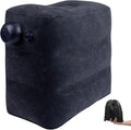 1 Pack Inflatable Travel Foot Pillow,Inflatable Leg Pillow Outdoor Stool, Adjustable 3 Layers Height Leg Rest Pillow for Airplane, Office, Home, Trains, Cars (1Pack Navy)
