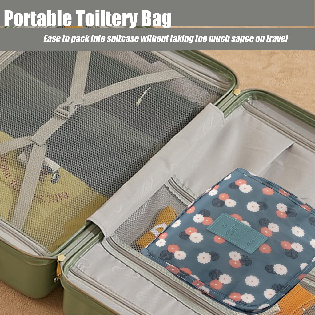 L&FY Multifunction Portable Travel Toiletry Bag Cosmetic Makeup Pouch Toiletry Case Wash Organizer (Pink)