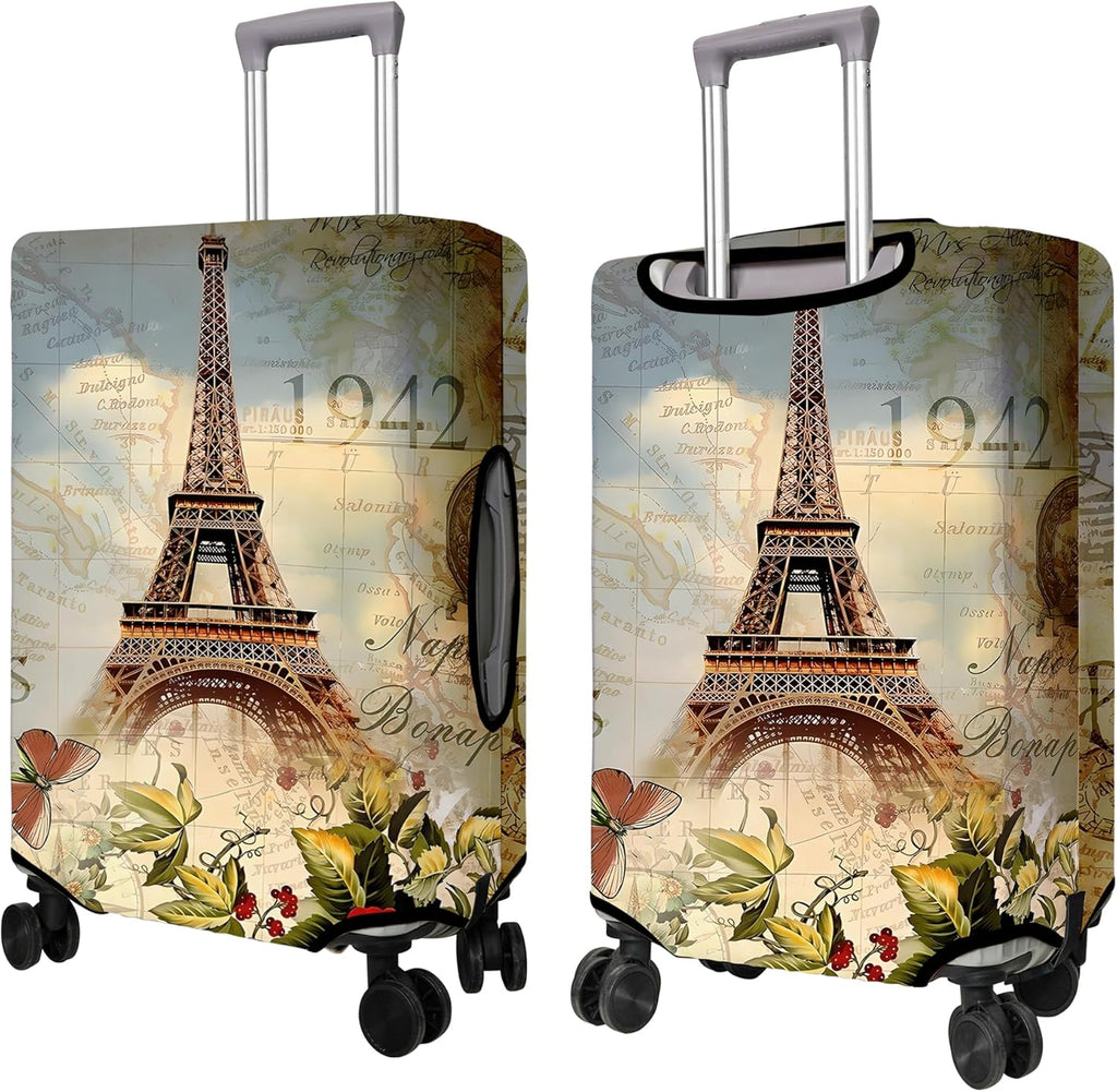 Travel Luggage Cover Suitcase Protector Fits 18-32 Inch Wheel Covers PatternedTravel Related Items Flower Luggage Protector Elastic L