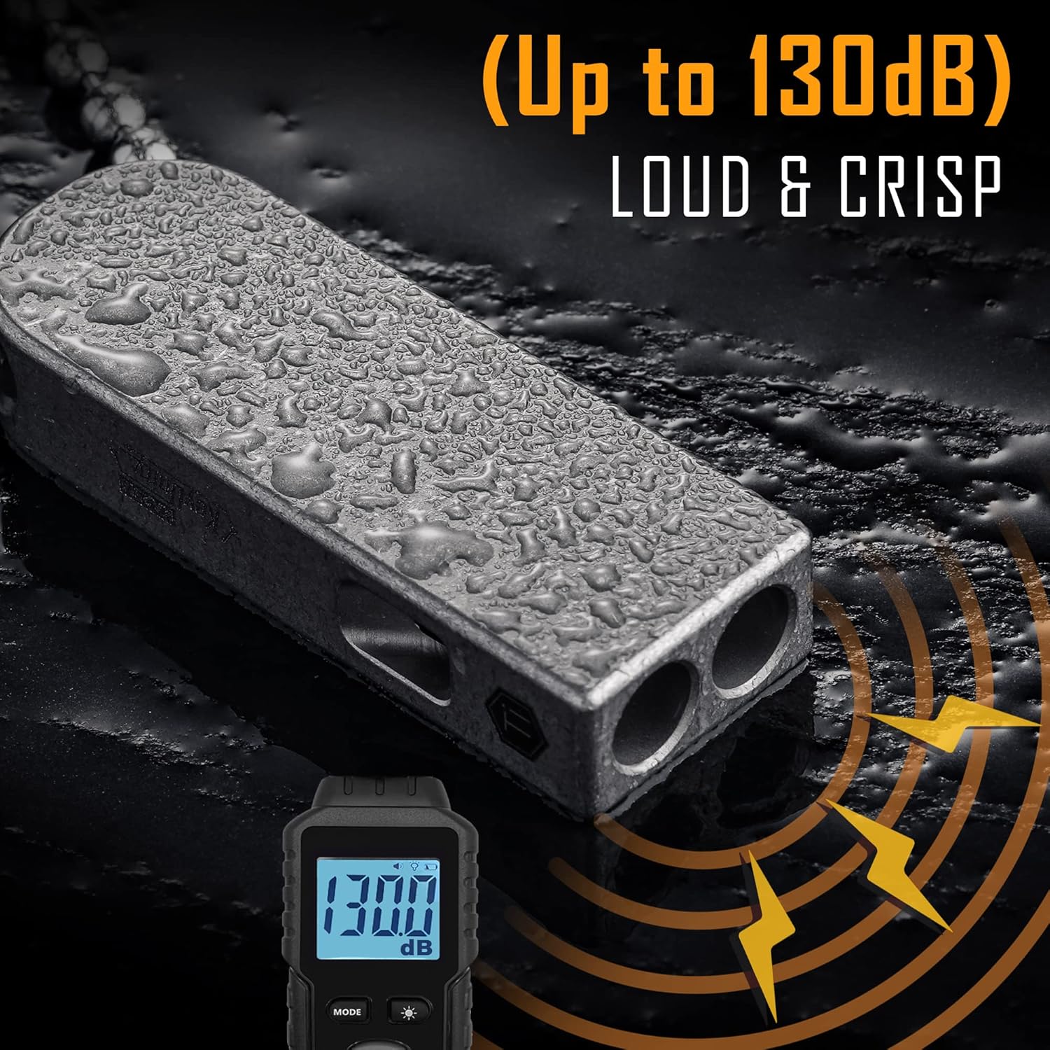 KeyUnity Titanium Emergency Whistle with Metal Lanyard, 120dB+, One-Piece Outdoor Survival Whistle, Ultra-Light, Rustproof