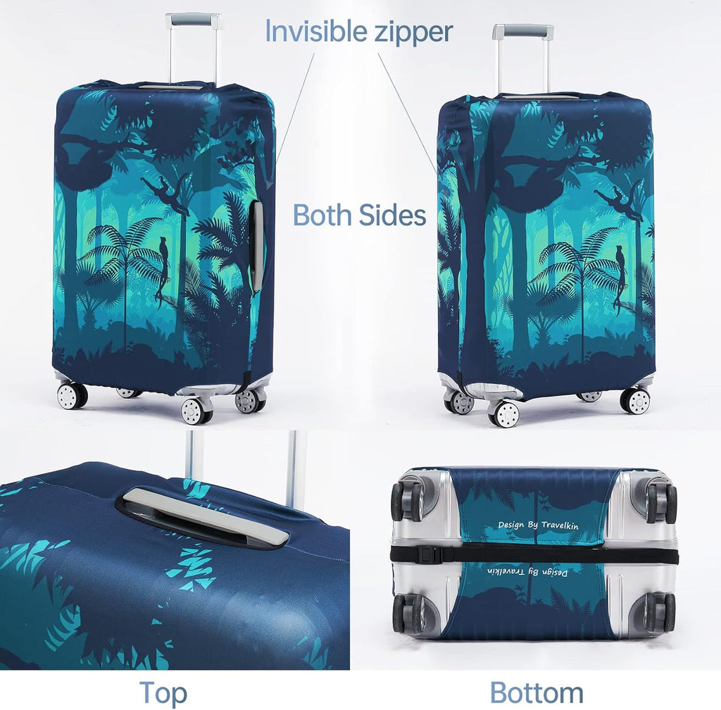 Travelkin Luggage Cover Washable Suitcase Cover Suitcase Protector Anti-scratch Suitcase cover Fits 18-32 Inch Luggage(M for 22-25 Inch Luggage)