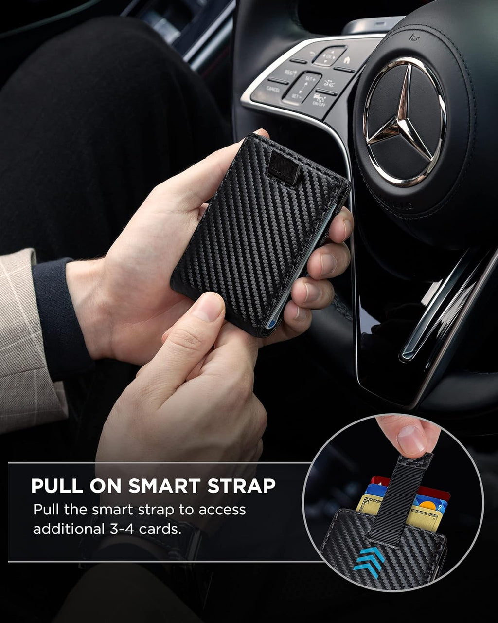 SERMAN BRANDS RFID Blocking Slim Bifold Genuine Leather Minimalist Front Pocket Wallets for Men with Money Clip Thin Mens