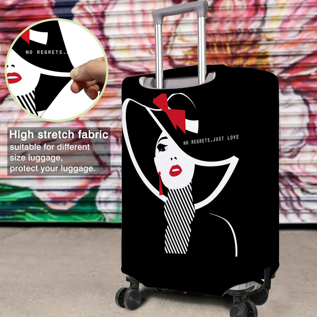 Travel Luggage Cover Suitcase Protector Fits 18-32 Inch Wheel Covers PatternedTravel Related Items Flower Luggage Protector Elastic S