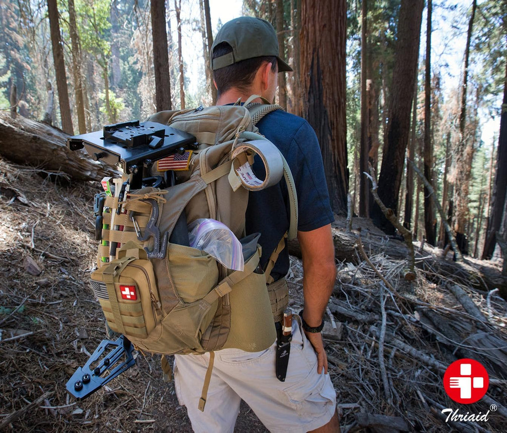 Survival First Aid Kit with Israeli Bandage, Splint, Chest Seal, Tactical Military Combat Molle IFAK for Wound Care, Bleeding Control, Trauma Hemorrhage and More