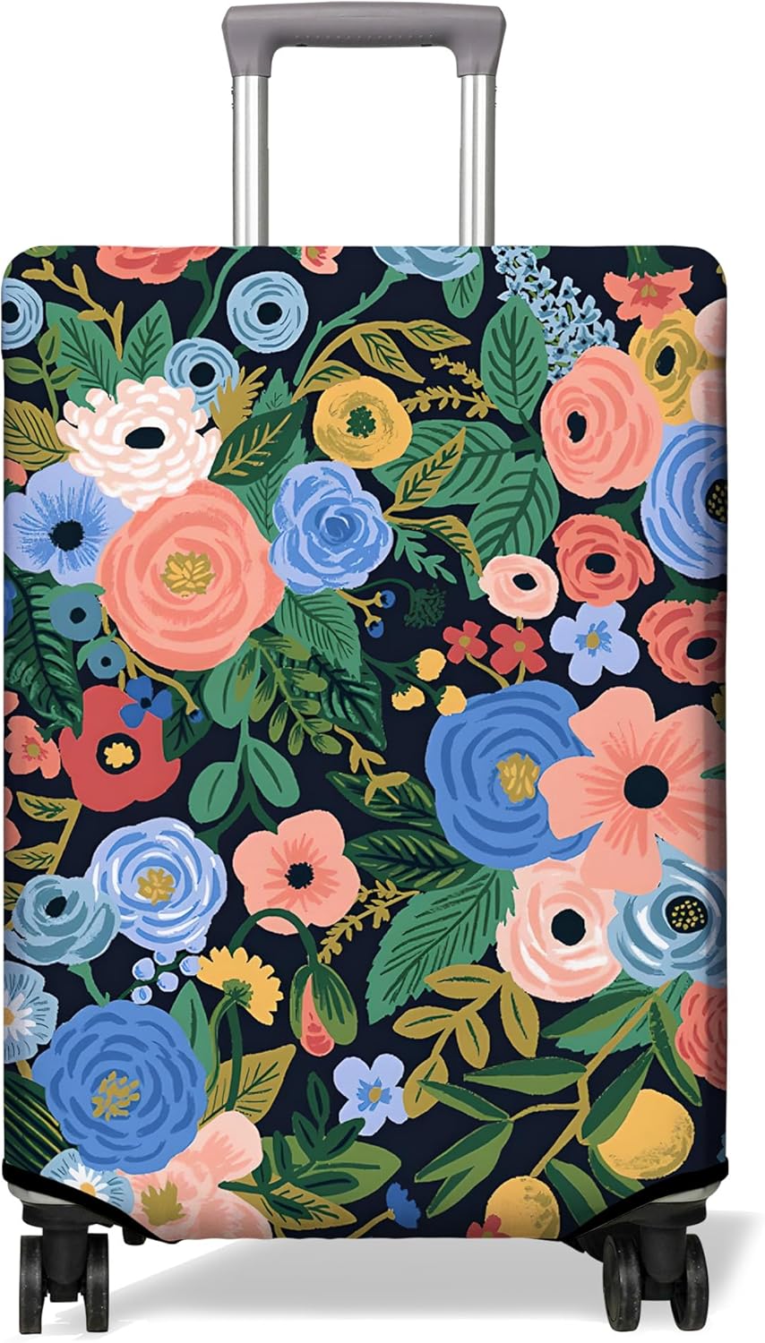 Travel Luggage Cover Suitcase Protector Fits 18-32 Inch Wheel Covers PatternedTravel Related Items Flower Luggage Protector Elastic XL