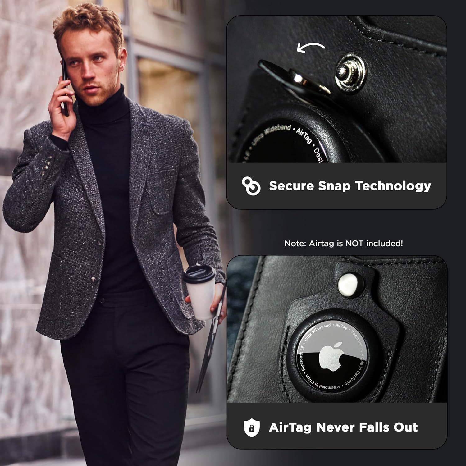 SERMAN BRANDS RFID Blocking Slim Bifold Genuine Leather Minimalist Front Pocket Wallets for Men with Money Clip Thin Mens