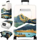Slohif Luggage Cover for Suitcase Tsa Approved Protector - Luggage Sleeve Large Suit Case Cover Travel Stretch Baggage Case Protective Washable Fit 29-30 Inch Mountain L