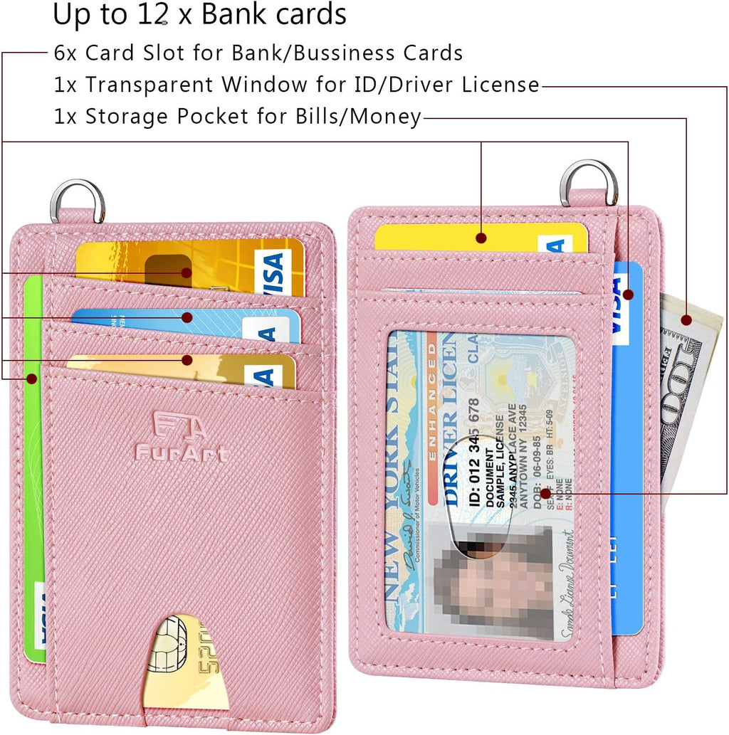 FurArt Slim Minimalist Wallet, Front Pocket Wallets, RFID Blocking, Credit Card Holder for Men & Women