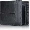 Swallowmall Mens Wallet Rfid Blocking Leather Wallet for Men Bifold Wallets with 1 ID Window 16 Card Slot