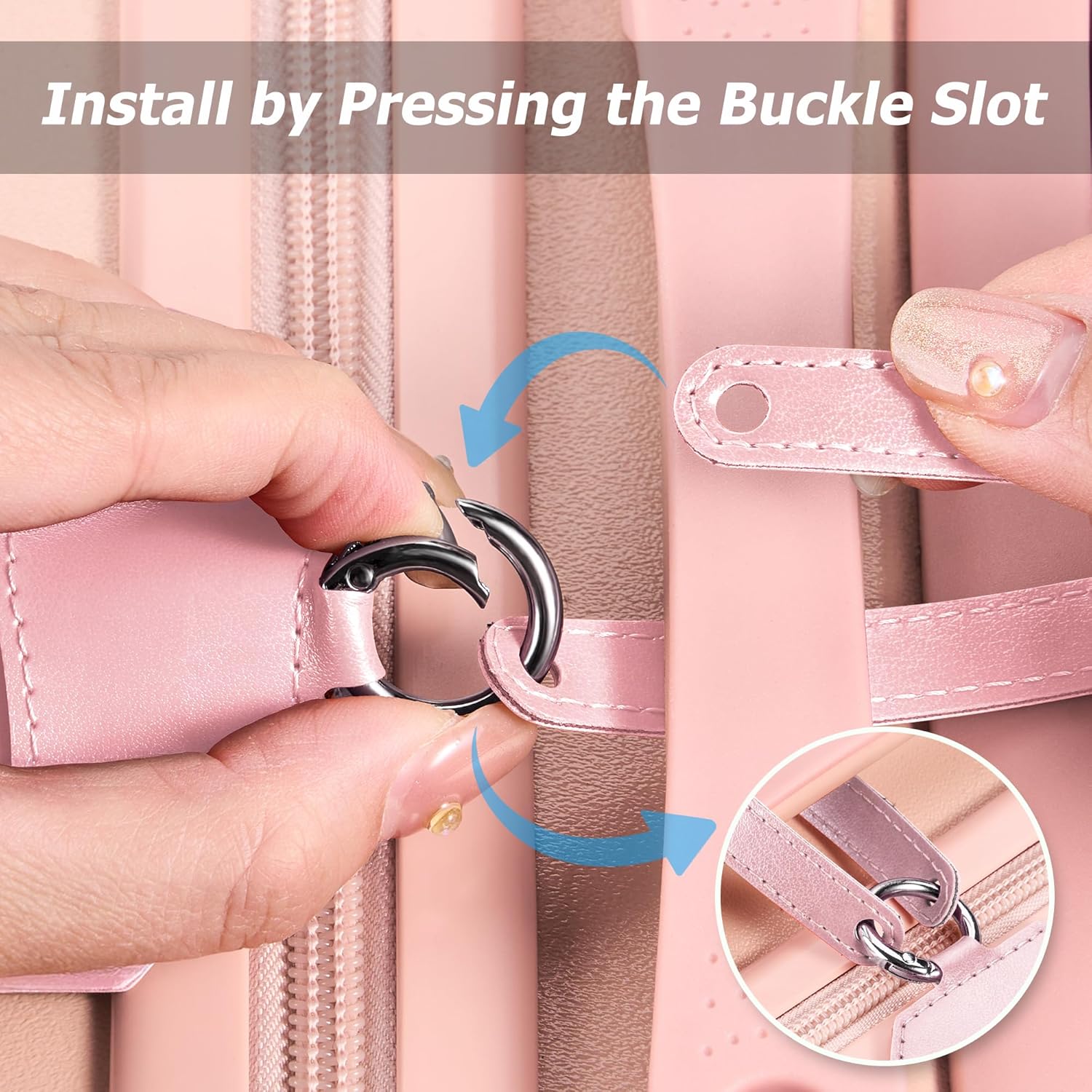 Mayski Luggage Tags for Suitcases 3 Pack Suitcase Bag Tags, TSA Approved, Metal Buckle, Bag Tags with Name ID Card Travel Essentials, Rose Gold Airplane