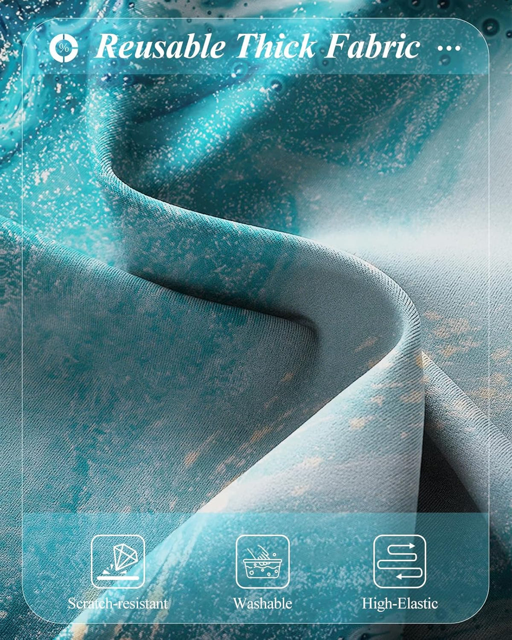 Slohif Luggage Cover for Suitcase Tsa Approved Protector - Luggage Sleeve Large Suit Case Cover Travel Stretch Baggage Case Protective Washable Fit 22-24 Inch Sea Wave S