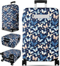 Slohif Luggage Cover for Suitcase Tsa Approved Protector - Luggage Sleeve Large Suit Case Cover Travel Stretch Baggage Case Protective Washable Fit 18-20 Inch Blue Butterfly XS