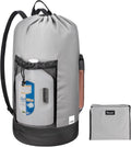 BALEINE 150L Laundry Bag Backpack, 900D Oxford Fabric Large Travel Laundry Bags with Shoulder Straps and 2 Mesh Pockets for College Dorm, Apartment, Laundromat (Grey, 150L)