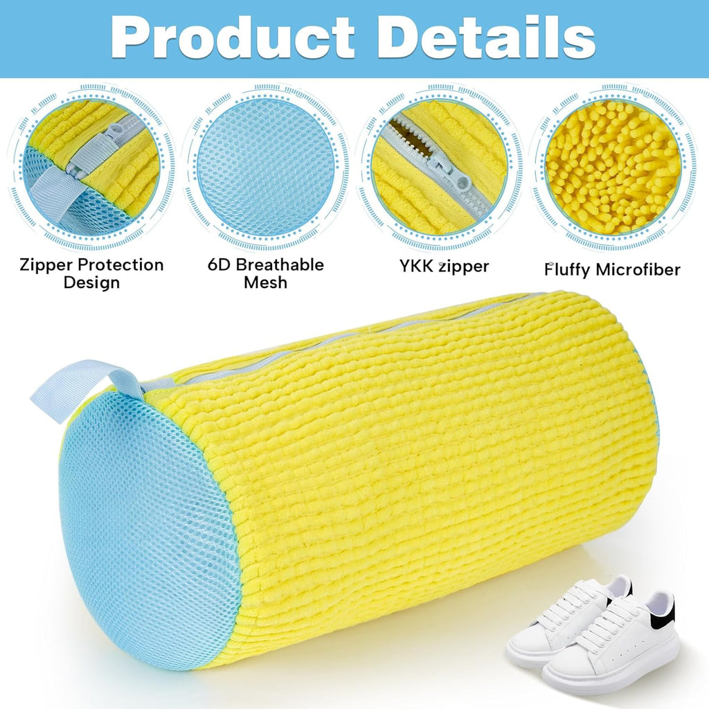 Shoe Washing Machine bag, Shoe Washing Bag, Versatile Shoe Laundry Bag, laundry Shoe Bag for Washer and Dryer, Reusable Sneaker Tennis Shoe Cleaner Kit