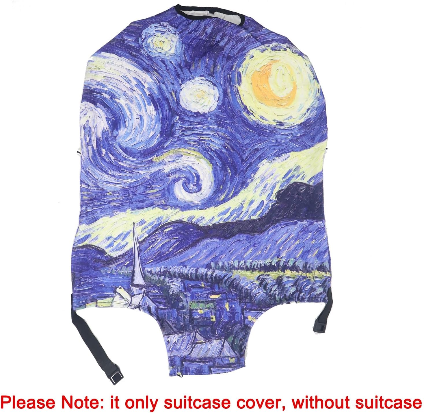MosaiRudo Thicker Luggage Cover Elastic Suitcase Cover Protector Fits 18-32 Inch Suitcase Travel Accessories (Starry Sky, L)