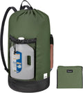 BALEINE 120L Laundry Bag Backpack, 900D Oxford Fabric Large Travel Laundry Bags with Shoulder Straps and 2 Mesh Pockets for College Dorm, Apartment, Laundromat (Green, 120L)