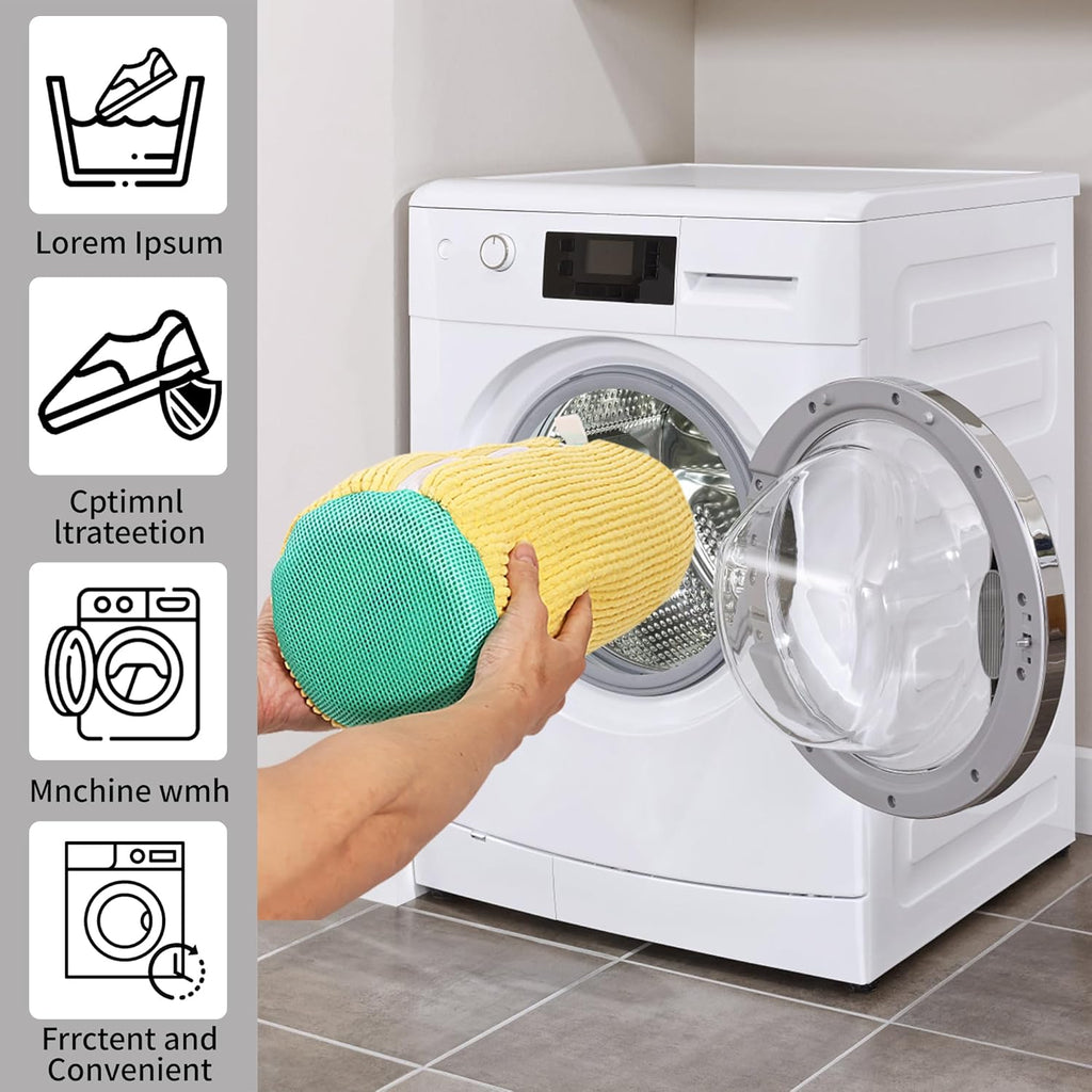 Shoe Washing Bag for Washing Machine, Laundry Shoe Bag for Washer and Dryer, Reusable Shoe Bag, Sneaker Washing Machine Bag (Yellow 2pcs)