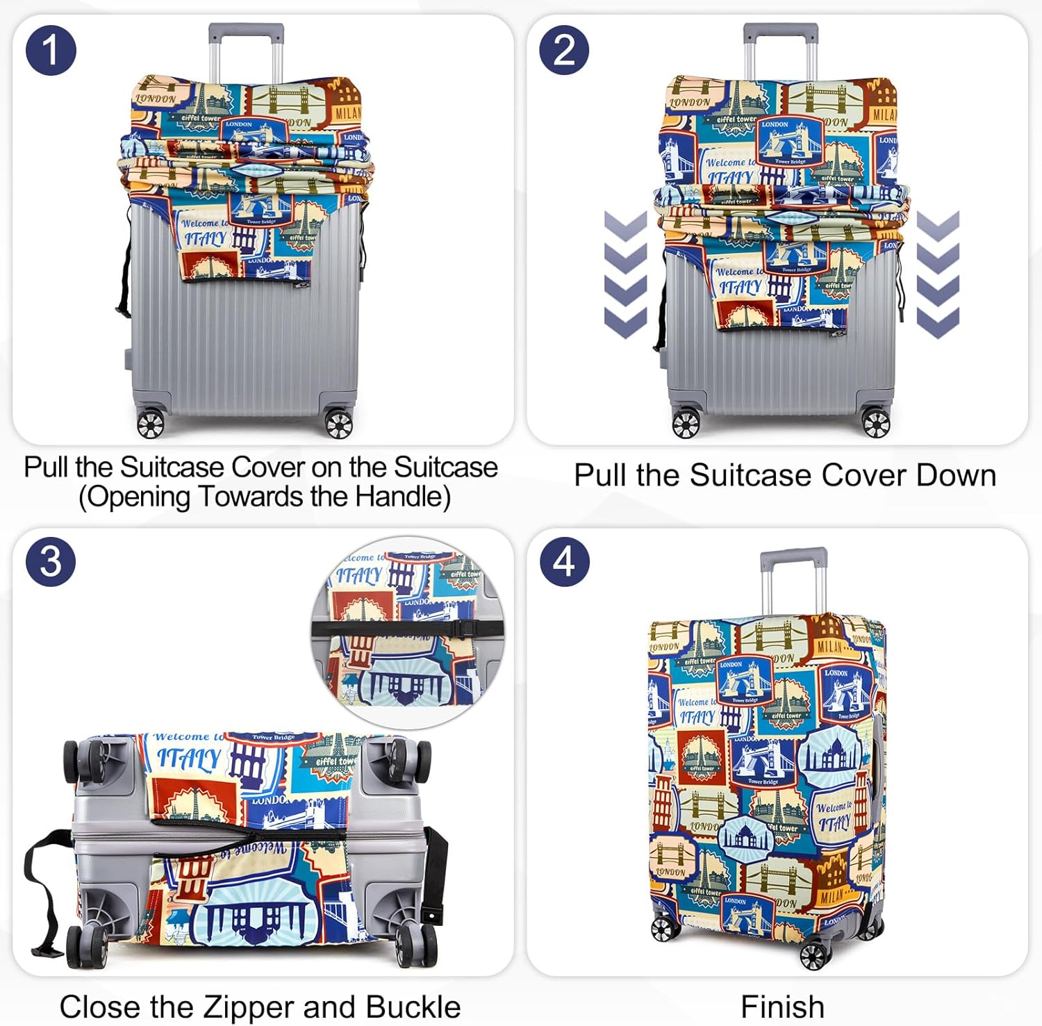 Pink Dino Suitcase Luggage Cover, Thick Suitcase Cover for Carry on Luggage Protector Fits 18-30 Inch Case