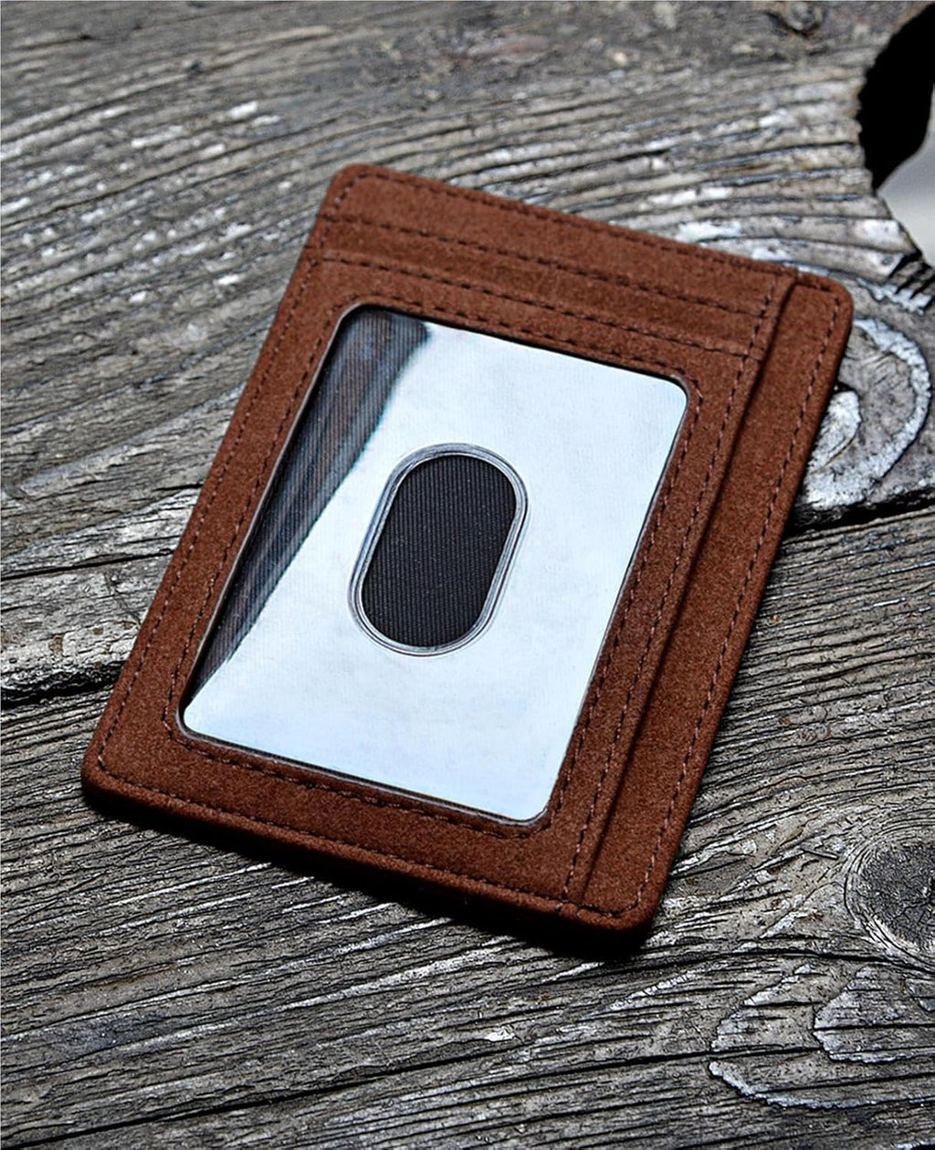 Buffway Slim Minimalist Front Pocket RFID Blocking Leather Wallets for Men and Women - At Sahara Coffee