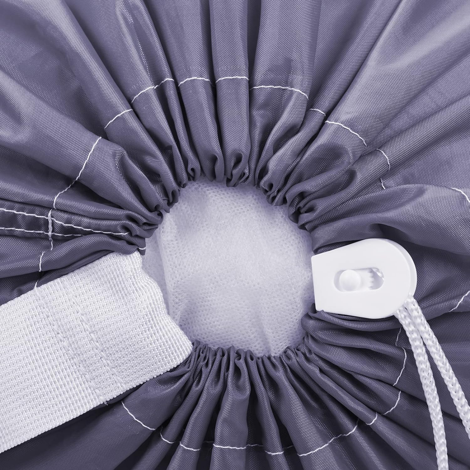 HOMEST 2 Pack XL Nylon Laundry Bag with Strap, Large Dirty Garments Organizer, Easy Fit a Hamper or Clothing Basket, Can Carry Up to 4 Loads of Clothes, Grey