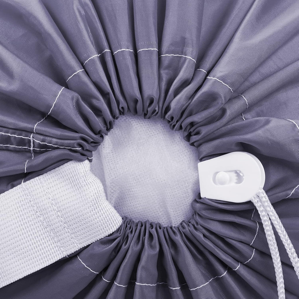 HOMEST XL Nylon Laundry Bag with Strap, Large Dirty Garments Organizer, Easy Fit a Hamper or Clothing Basket, Can Carry Up to 4 Loads of Clothes, Gray