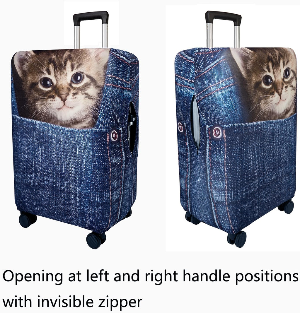 WUJIAONIAO Travel Luggage Cover Baggage Suitcase Protector Fit for 18-32 Inch Luggage (XL (for 29-32 inch luggage), Cat B)