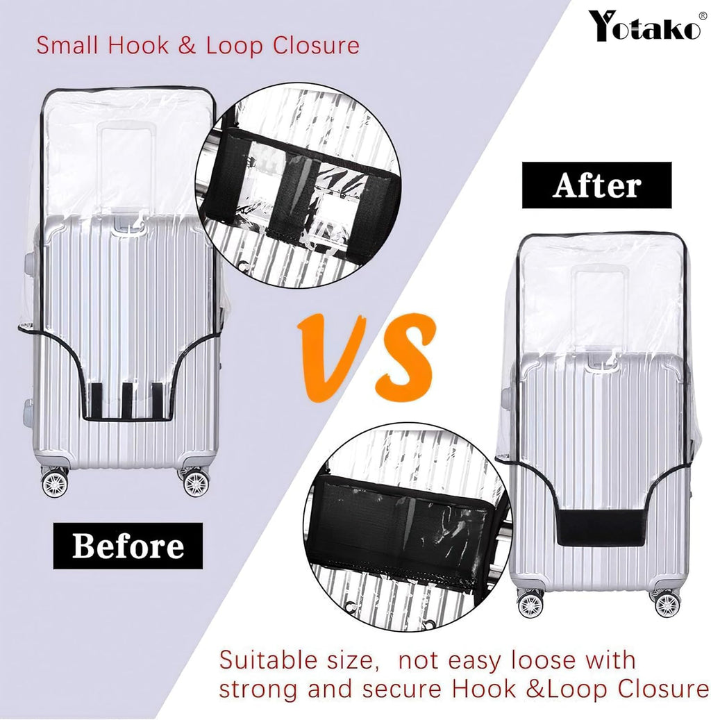Yotako Clear PVC Suitcase Cover Protectors 20 Inch Luggage Cover for Wheeled Suitcase 20''