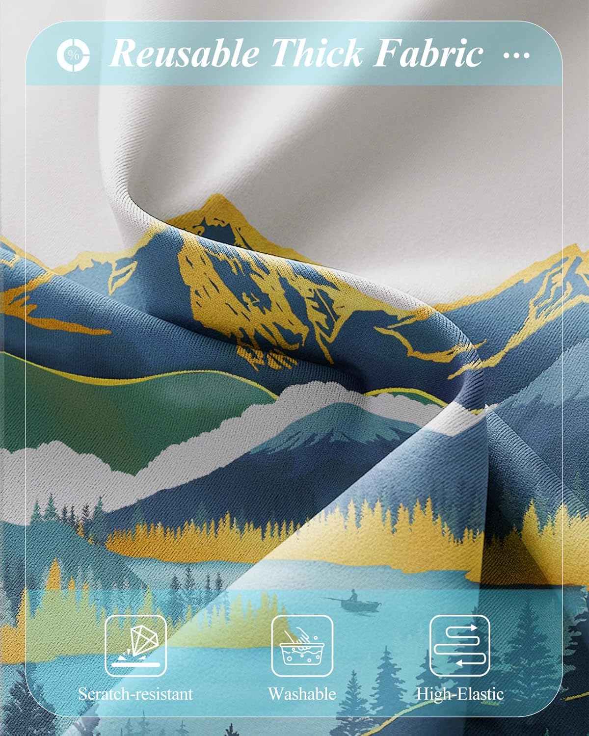 Slohif Luggage Cover for Suitcase Tsa Approved Protector - Luggage Sleeve Large Suit Case Cover Travel Stretch Baggage Case Protective Washable Fit 29-30 Inch Mountain L