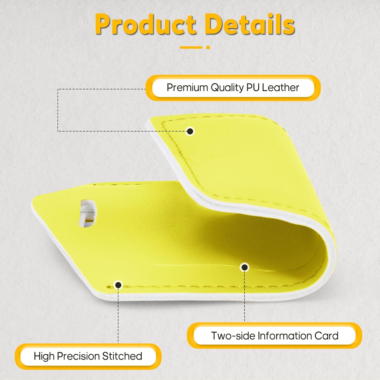 Travelambo Luggage Tags for Suitcases PU Leather Travel Tags Bag Tags Privacy Protection Travel Essentials