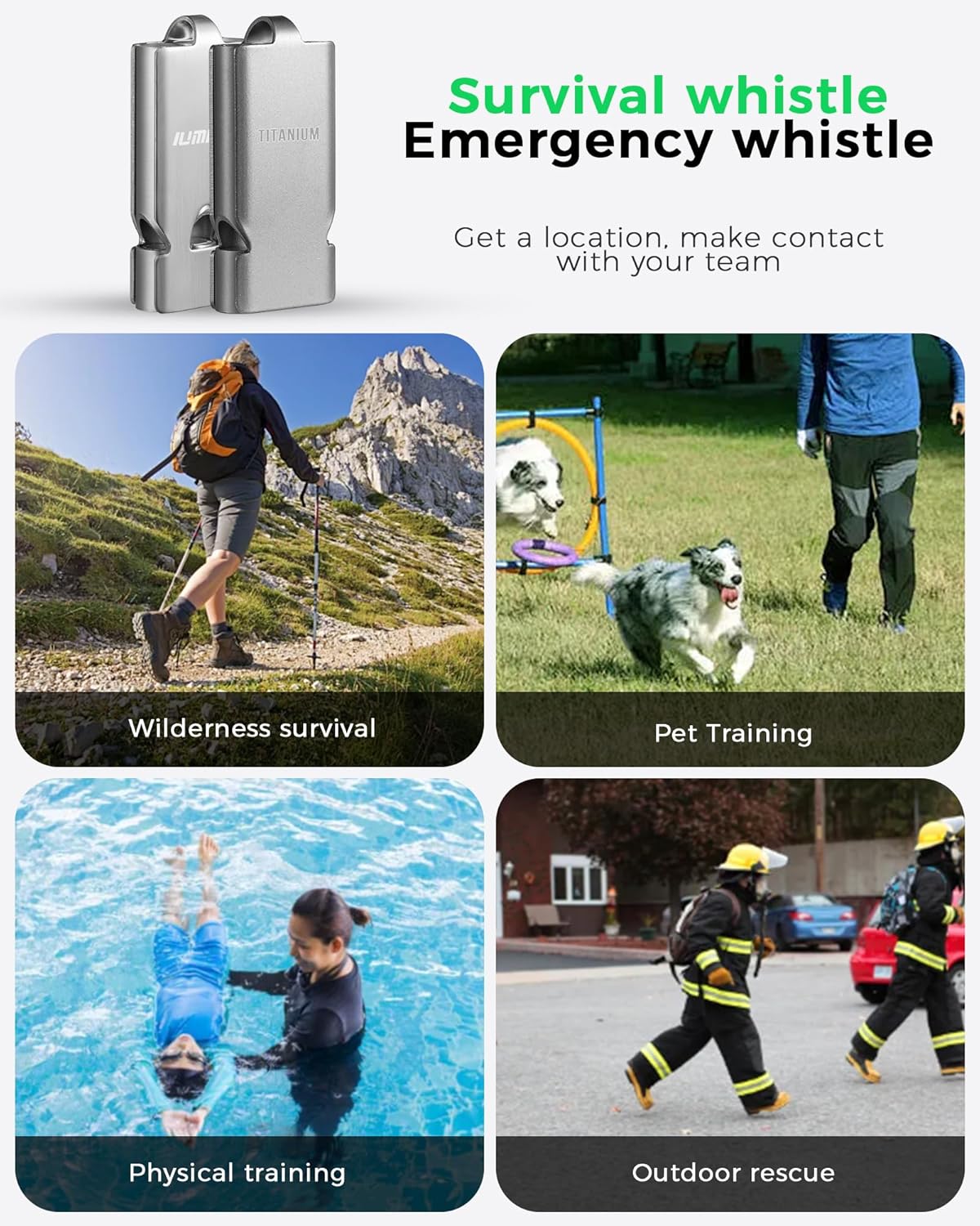 Emergency Survival Whistle Lifeguard Safety Whistle for Outdoor Camping Hiking-Loud Whistle up to 120~130db