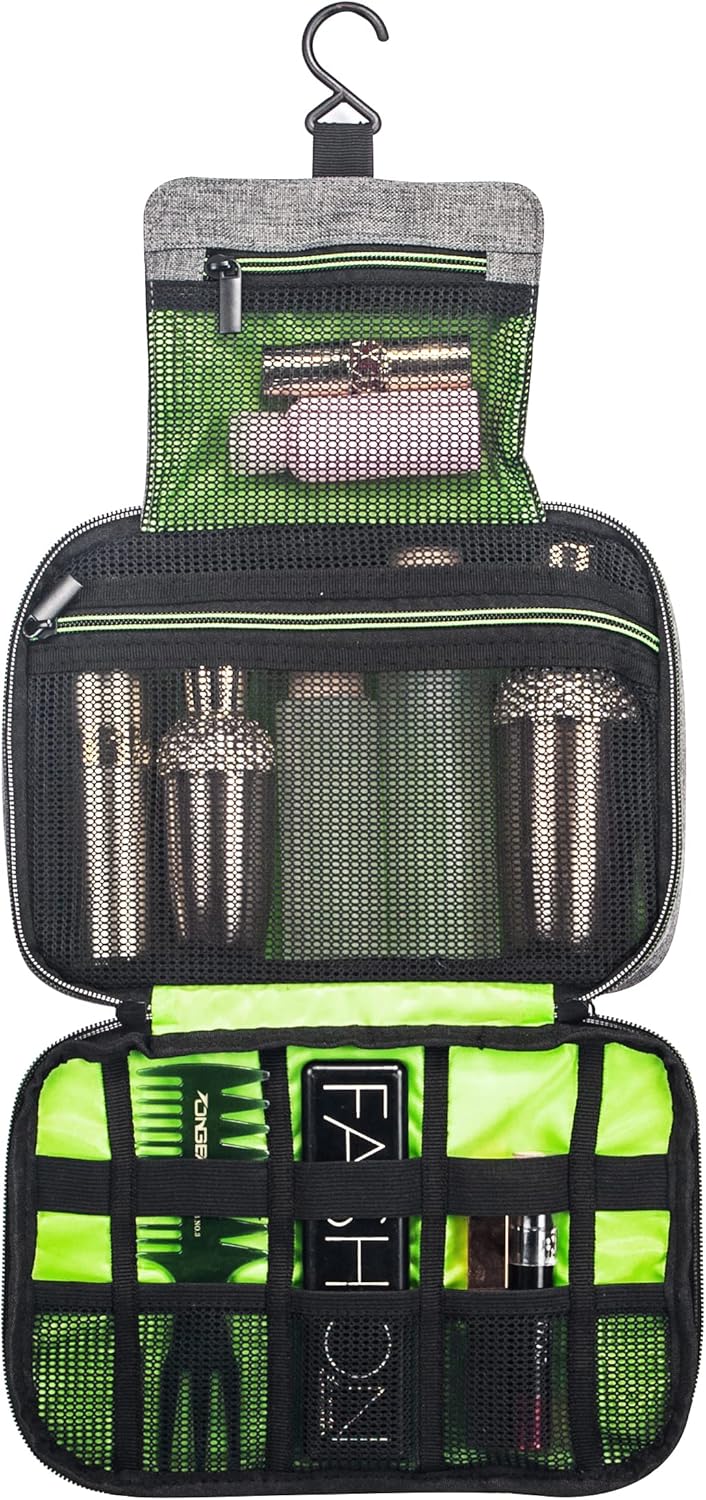 Foldable Man Hanging Travel Toiletry Bag Shaving Dopp Kit Travelling Shower Bathroom Wash Bag Makeup Organizer Hygiene Bag Toilet Pouch Men Camping Toiletry Bag Multifunction cosmetic bag with hook