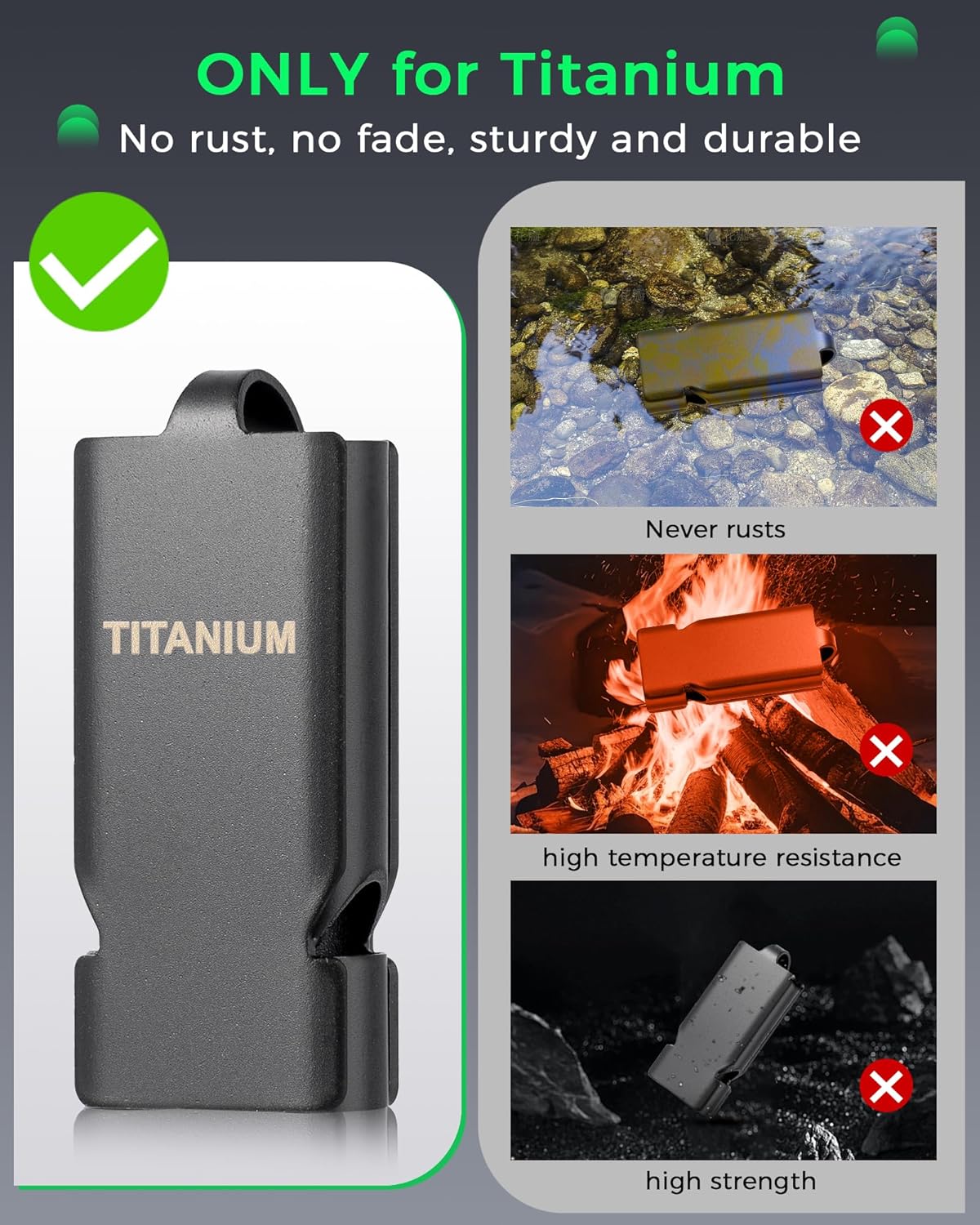 Emergency Survival Whistle Lifeguard Safety Whistle for Outdoor Camping Hiking-Loud Whistle up to 120~130db