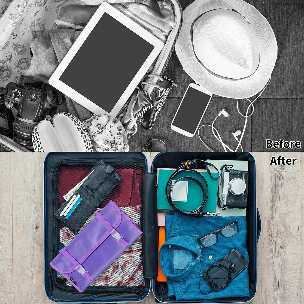 Foldable Clear Hanging Travel Toiletry Bag Cosmetic Organiser Storage