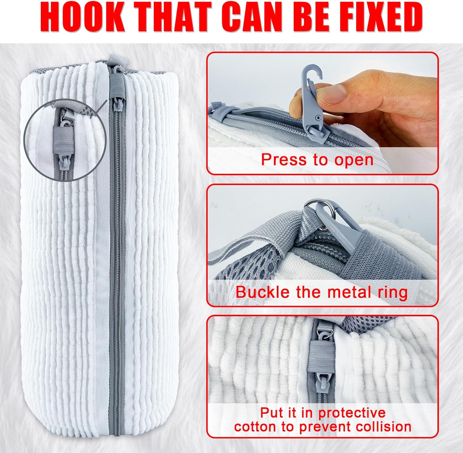 XXL Shoe Washing Machine Bag - 2-Pack Reusable Shoe Cleaning Bags, 360° Deep Clean for Tennis Shoes, Sneakers and Slippers, Includes 2 Shoe Storage Dust Bags (White)