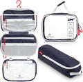 Toiletry Bag Kit Set: Hanging Travel Toiletry Bag + 311 TSA Cosmetic Liquid Bag + Ultralight Accessory Organizer Pouch