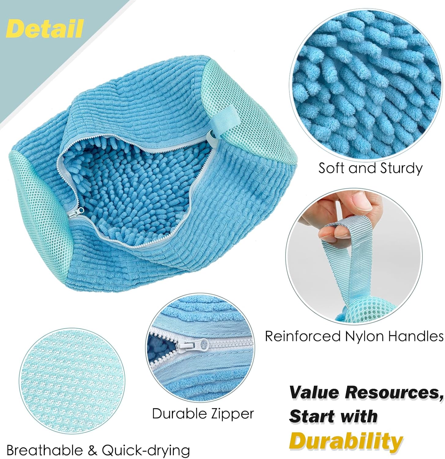 Shoe Washing Machine Bag,Laundry Shoe Bag for Washer and Dryer,Reusable Shoe Cleaning Bag for Sneakers,Tennis Shoes,With Self-locking Zipper, Microfiber Inside,Include Shoes Storage Bag