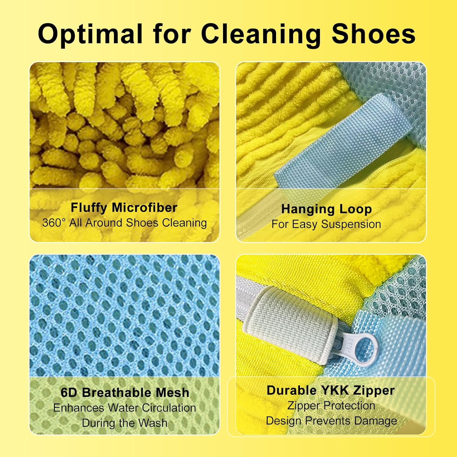 Shoe Bag for Washing Machine 2PCS, Reusable Laundry Shoe Bag for Washer & Dryer-Durable, All-Round Protection for Sneakers, Trainers, Casual Shoes