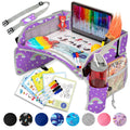 PILLANI Kids Travel Tray for Car - Car Seat Tray for Kids Travel, Road Trip Essentials Must Haves - Carseat Table Roadtrip Activities - Toddler Lap Desk Organizer for Airplane - Kids Travel Essentials