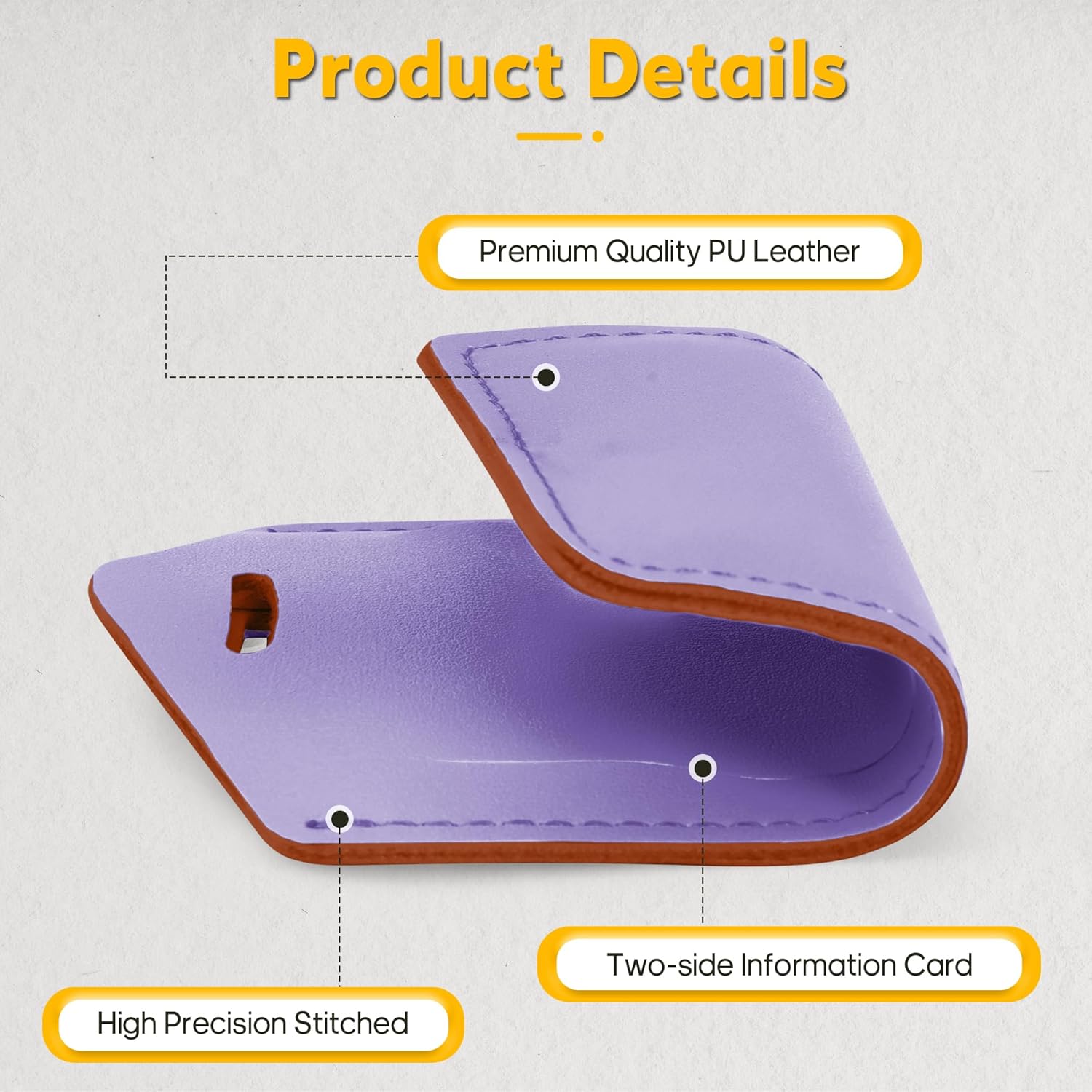 Travelambo Luggage Tags for Suitcases PU Leather Travel Tags Bag Tags Privacy Protection Travel Essentials