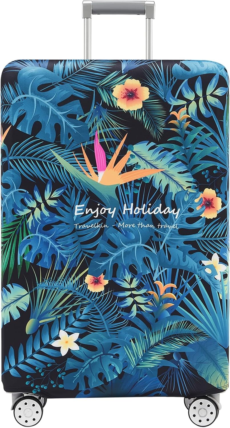 Travelkin Luggage Covers For Suitcase Tsa Approved,Suitcase Cover Protector Fit 18-32 Inch Luggage (Paradise, L)